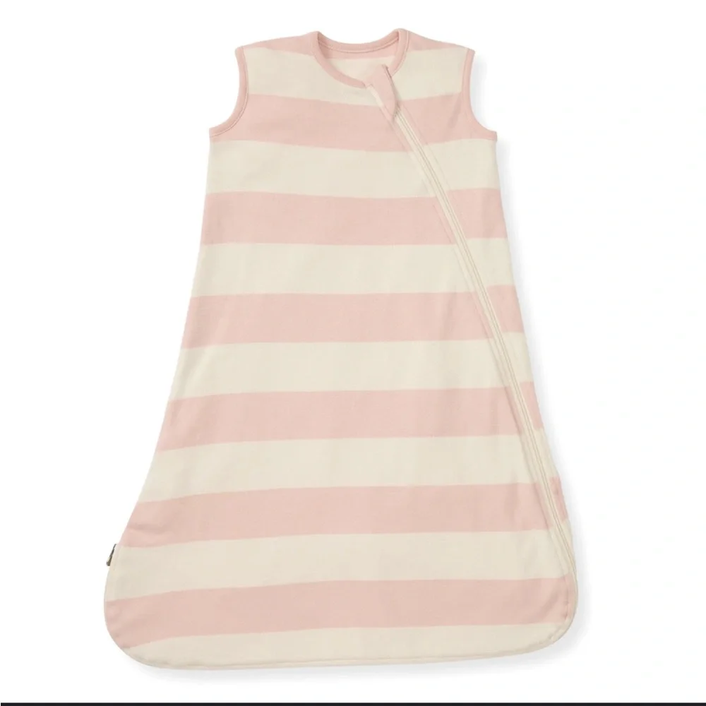 BURT’S BEES BABY Pink and White Striped Sleep Sack NWT SZ MEDIUM #408